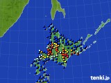 北海道地方のアメダス実況(日照時間)(2019年06月27日)