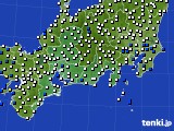 東海地方のアメダス実況(風向・風速)(2019年06月27日)