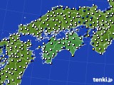 四国地方のアメダス実況(風向・風速)(2019年06月27日)