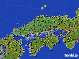 2019年06月28日の中国地方のアメダス(気温)