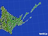 道東のアメダス実況(風向・風速)(2019年06月30日)