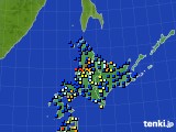 北海道地方のアメダス実況(日照時間)(2019年07月02日)