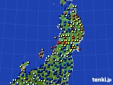東北地方のアメダス実況(日照時間)(2019年07月02日)