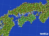 四国地方のアメダス実況(気温)(2019年07月02日)