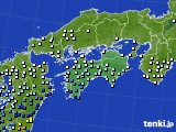 四国地方のアメダス実況(降水量)(2019年07月03日)