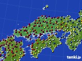 2019年07月04日の中国地方のアメダス(日照時間)