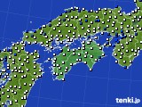 四国地方のアメダス実況(風向・風速)(2019年07月06日)