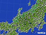 北陸地方のアメダス実況(風向・風速)(2019年07月08日)