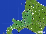 道央のアメダス実況(風向・風速)(2019年07月08日)