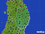 岩手県のアメダス実況(日照時間)(2019年07月09日)