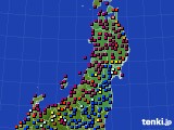 東北地方のアメダス実況(日照時間)(2019年07月10日)