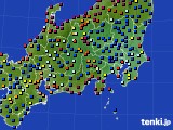 関東・甲信地方のアメダス実況(日照時間)(2019年07月10日)