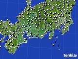 東海地方のアメダス実況(風向・風速)(2019年07月10日)