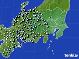 関東・甲信地方のアメダス実況(降水量)(2019年07月11日)