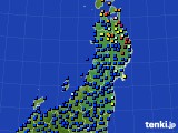 東北地方のアメダス実況(日照時間)(2019年07月11日)