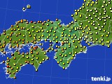 近畿地方のアメダス実況(気温)(2019年07月11日)
