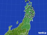 東北地方のアメダス実況(降水量)(2019年07月12日)