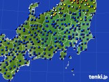 2019年07月13日の関東・甲信地方のアメダス(日照時間)