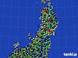 東北地方のアメダス実況(日照時間)(2019年07月15日)