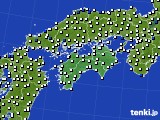 2019年07月15日の四国地方のアメダス(風向・風速)