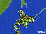 北海道地方のアメダス実況(気温)(2019年07月17日)