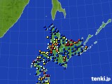 北海道地方のアメダス実況(日照時間)(2019年07月18日)