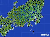 2019年07月18日の関東・甲信地方のアメダス(日照時間)