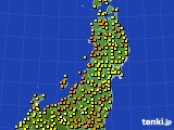 2019年07月18日の東北地方のアメダス(気温)