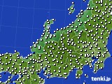 2019年07月18日の北陸地方のアメダス(風向・風速)