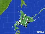 北海道地方のアメダス実況(降水量)(2019年07月19日)