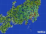 2019年07月19日の関東・甲信地方のアメダス(日照時間)