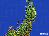 2019年07月19日の東北地方のアメダス(気温)
