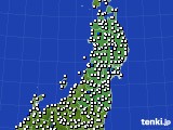 東北地方のアメダス実況(風向・風速)(2019年07月19日)