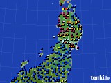 東北地方のアメダス実況(日照時間)(2019年07月20日)