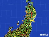 2019年07月20日の東北地方のアメダス(気温)