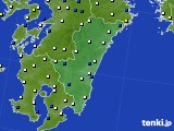 宮崎県のアメダス実況(風向・風速)(2019年07月20日)