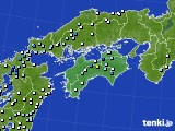 四国地方のアメダス実況(降水量)(2019年07月21日)