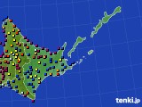 道東のアメダス実況(日照時間)(2019年07月21日)
