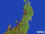 2019年07月21日の東北地方のアメダス(気温)