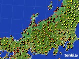 北陸地方のアメダス実況(気温)(2019年07月21日)