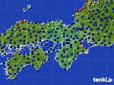 近畿地方のアメダス実況(日照時間)(2019年07月22日)