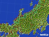 北陸地方のアメダス実況(気温)(2019年07月22日)