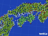 四国地方のアメダス実況(日照時間)(2019年07月23日)