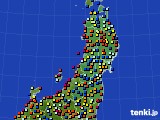 東北地方のアメダス実況(日照時間)(2019年07月24日)