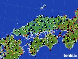 2019年07月24日の中国地方のアメダス(日照時間)