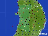 秋田県のアメダス実況(日照時間)(2019年07月24日)