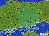 岡山県のアメダス実況(気温)(2019年07月24日)