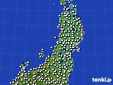 東北地方のアメダス実況(風向・風速)(2019年07月24日)