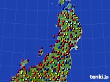 東北地方のアメダス実況(日照時間)(2019年07月25日)