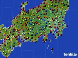 関東・甲信地方のアメダス実況(日照時間)(2019年07月25日)